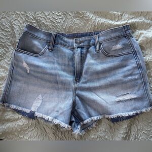 Aerie Light Blue Distressed Jean Shorts